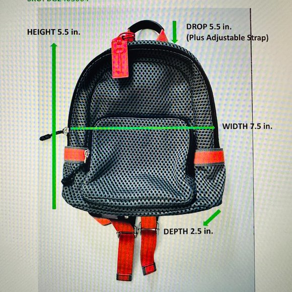 FOSSIL Laptop Back Pack Bag in Black Gray and Orange - Picture 4 of 4